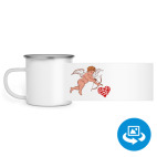 Кружка металлическая белая (круговая запечатка)