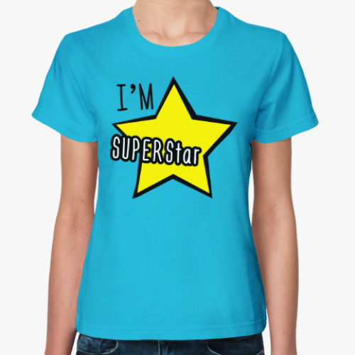 Женская футболка с принтом I'm Superstar