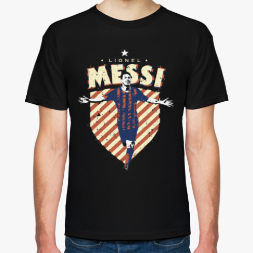 Футболка с принтом Лионель Месси. Барселона