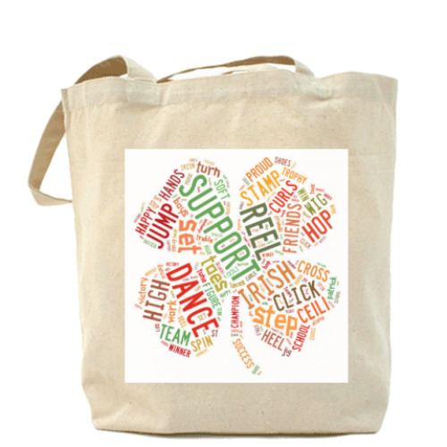 Сумка шоппер с принтом Клевер на удачу