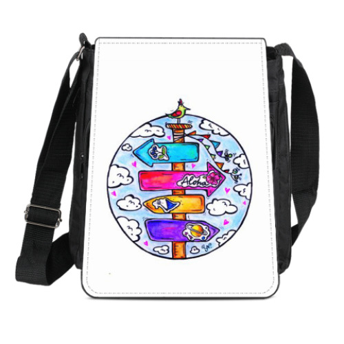 Сумка-планшет с принтом Указатель