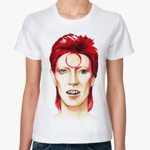 Классическая футболка с принтом David Bowie
