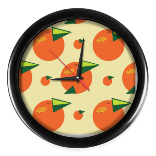 Настенные часы с принтом апельсин