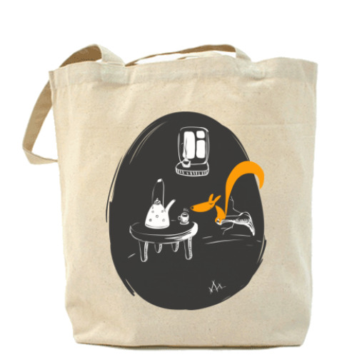 Сумка шоппер с принтом tea-time