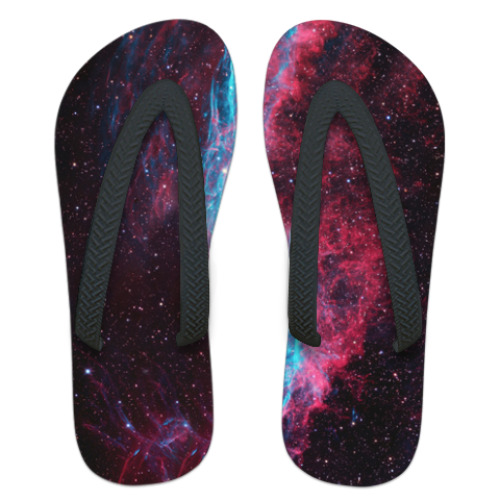 Шлепанцы (сланцы) с принтом Космос