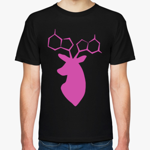 Футболка с принтом ДНК-олень
