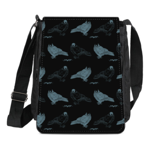 Сумка-планшет с принтом Птички не синички