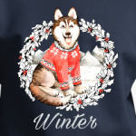 Новогодний Хаски