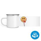 Кружка металлическая белая (круговая запечатка)