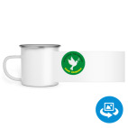 Кружка металлическая белая (круговая запечатка)