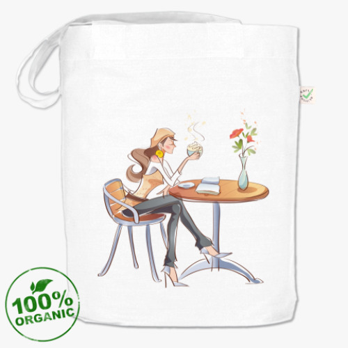 Сумка шоппер с принтом Девушка