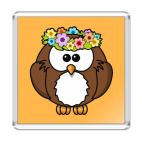 Сова с цветами