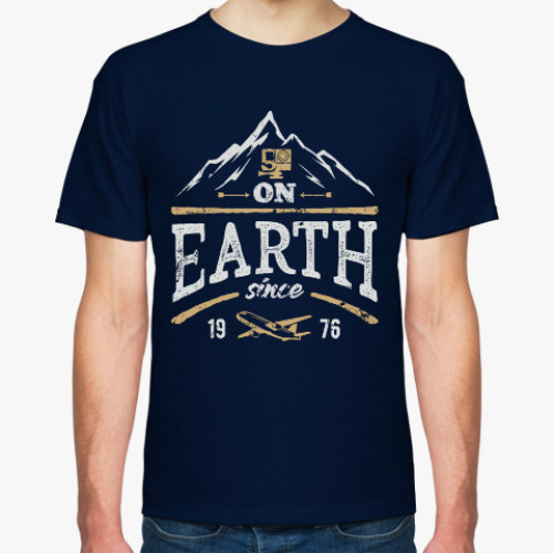 Футболка On earth since 1976
