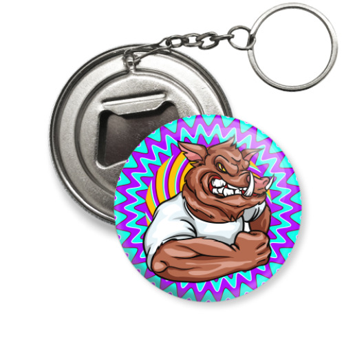 Брелок-открывашка с принтом Кабан