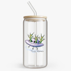 Банка с бамбуковой крышкой