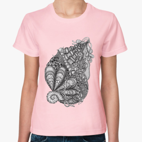 Женская футболка с принтом морская абстракция