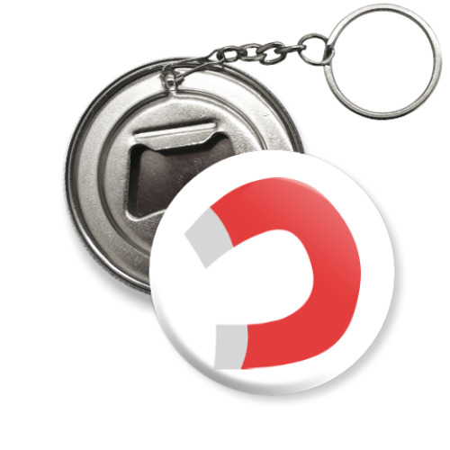Брелок-открывашка с принтом Тянет, как магнитом