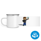 Кружка металлическая белая (круговая запечатка)