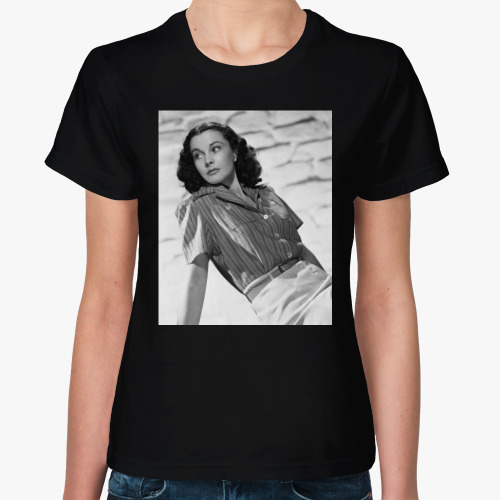 Женская футболка с принтом Вивьен Ли / Vivien Leigh
