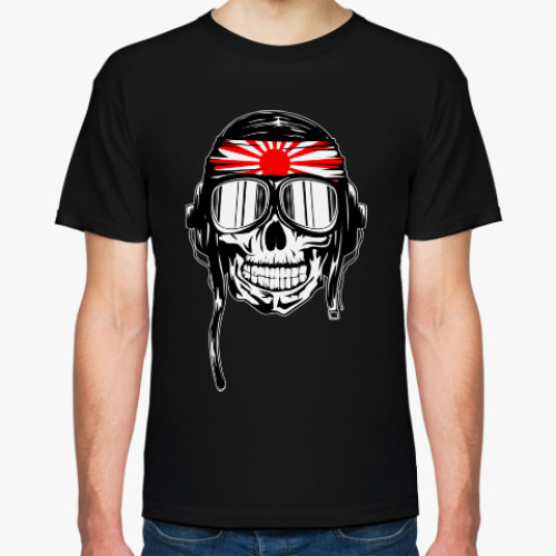 Футболка с принтом Камикадзе череп
