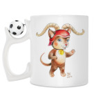 Кружка с футбольным мячиком