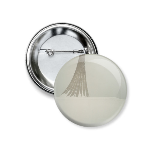 Значок 37мм с принтом silence