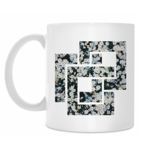 Кружка с принтом Цветочный принт