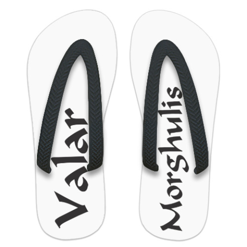 Шлепанцы (сланцы) с принтом Valar Morghulis Game of Throne