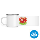 Кружка металлическая белая (круговая запечатка)