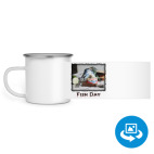 Кружка металлическая белая (круговая запечатка)