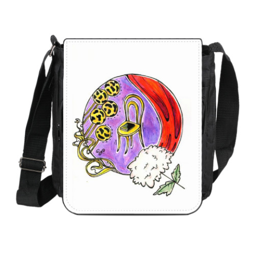 Сумка на плечо (мини-планшет) с принтом Виктюк