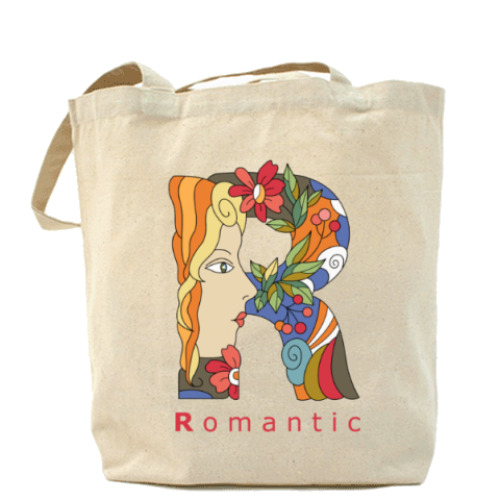 Сумка шоппер с принтом Романтичным девочкам
