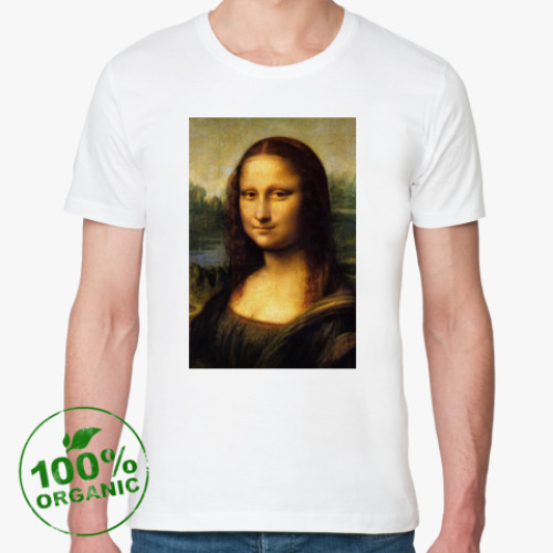 Футболка из органик-хлопка с принтом Мона Лиза Джоконда
