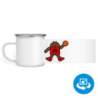 Кружка металлическая белая (круговая запечатка)