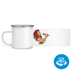 Кружка металлическая белая (круговая запечатка)