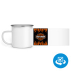 Кружка металлическая белая (круговая запечатка)