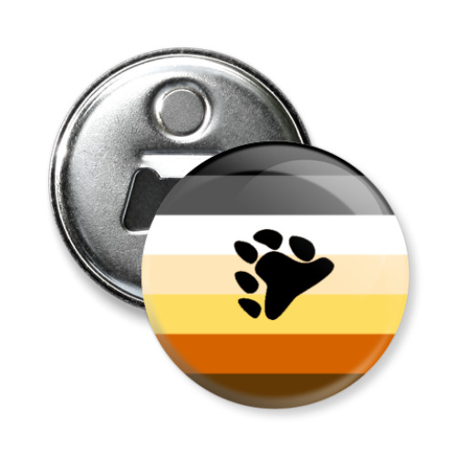 Магнит-открывашка с принтом Bear Pride Flag