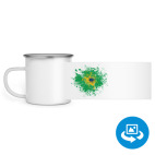 Кружка металлическая белая (круговая запечатка)