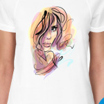 Акварель, девушка, портрет