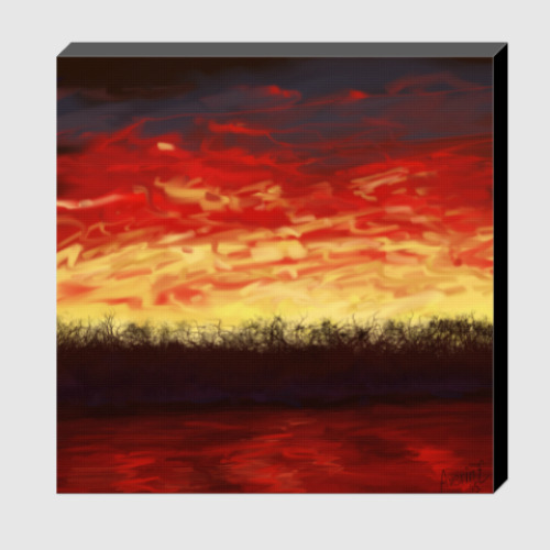 Холст с принтом Закат