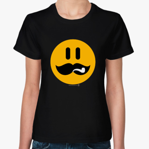 Женская футболка с принтом Сталин смаил.