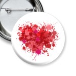 Сердце из брызг краски