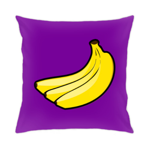 Подушка с принтом Бананы