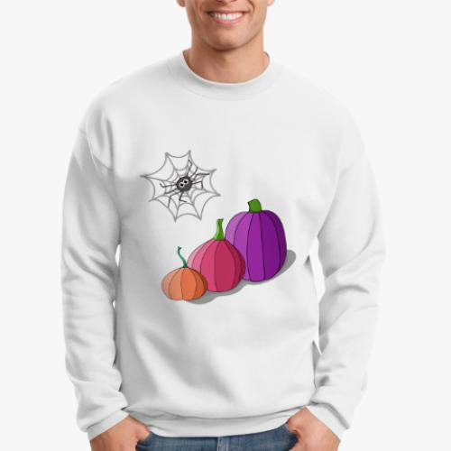 Свитшот с принтом Хеллоуинские тыквы