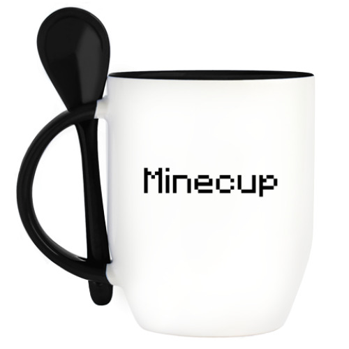 Кружка с ложкой с принтом Моя кружка!