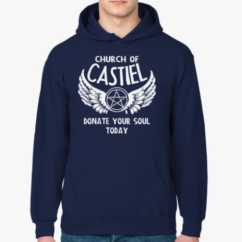 Толстовка худи с принтом Ангел Кастиэль - Supernatural