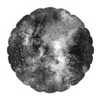 Подушка "круг", 35x35 см Космос