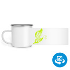 Кружка металлическая белая (круговая запечатка)