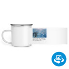 Кружка металлическая белая (круговая запечатка)