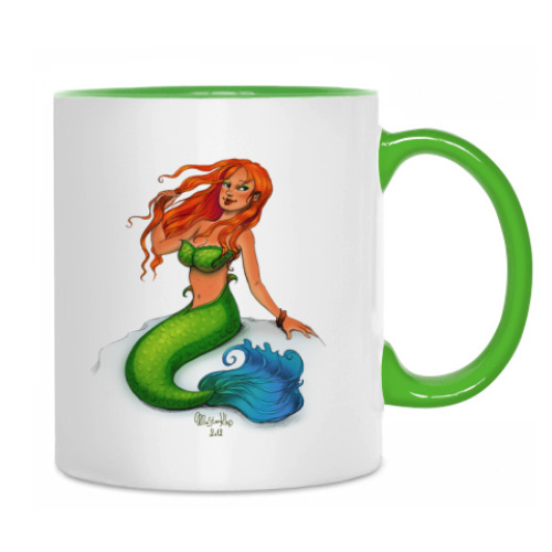 Кружка 'Рыжая русалочка'